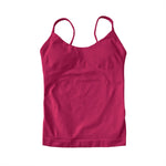 NCLAGEN Women's Pilates Tank Top Gym Clothes Yoga vest with built in bra Thin Strap Seamless Fitness Sportswear Workout Tops