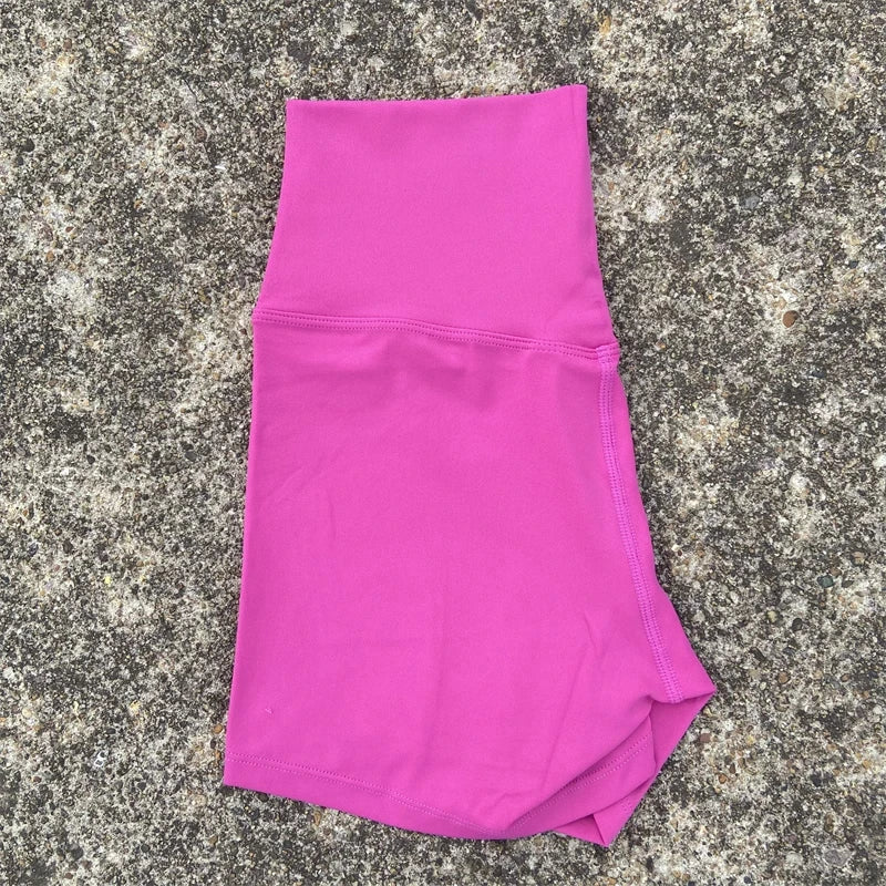 Solid Color High Waist Yoga Short Leg Women Fitness Sport ShortBike Soft Squatting Proof Comprehensive Training Jog Athletic