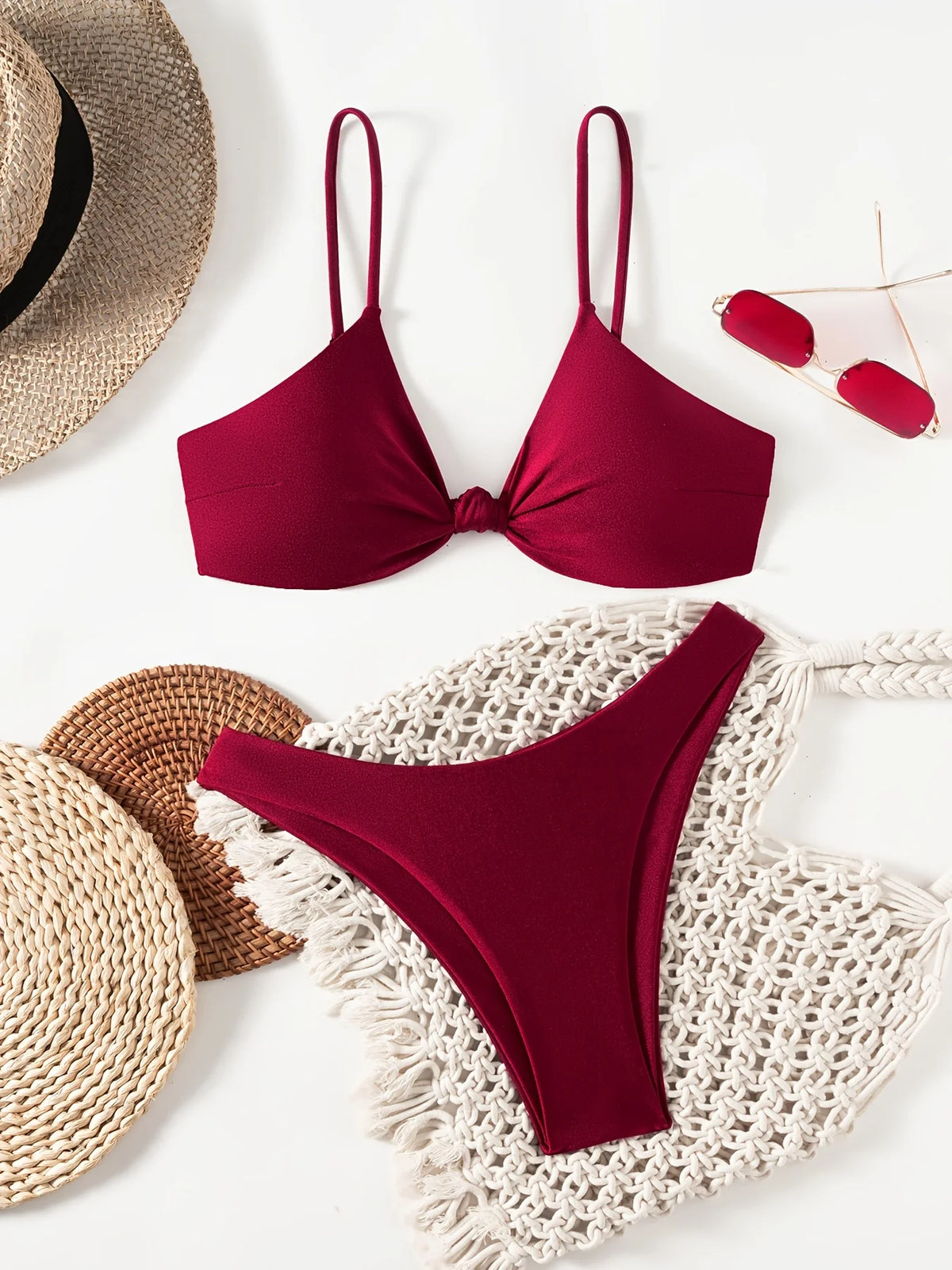 ZTVitality Solid Tie Sexy Bikinis 2026 New Arrival Padded Bra Bandage Push Up Bikini Brazilian Swimsuit Women Swimsuit Summer