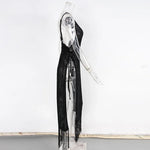 Sexy Fringe Tassel Knitted Crochet Tunic Beach Cover Up Women Long Dresses Cover-ups Beach Dress Beach Wear Beachwear Female
