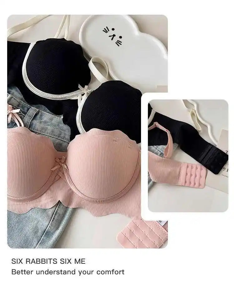 MOYISU Soutien-Gorge Français Sans Armatures 32-38 - Bralette Pureté Anti Affaissement, Set Lingerie Confort Respirant Été Léger