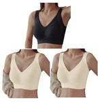 3Pcs/Set Push-Up Bras Women Padded Side Support Underwear Non-wire Bra Comfort Wide Straps Lingerie Plus Size Intimates M-4XL