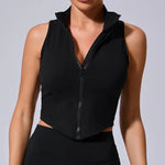 No Padded Sports Top Women Gym Vest 2025 Zipper Fitness T-shirts Woman Compressed Shirt Yoga Clothing Sportswear