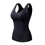 Seamless Velvet Lining Thermal Vest V-Neck Sleeveless Chest Pad Underwear Vest Autumn Winter Warm Bottom Vest