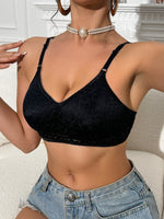 Lace Cup Surface sexy bras Lightweight Wireless women is Camisole Top Hollow-out Breathable Floral Print bra