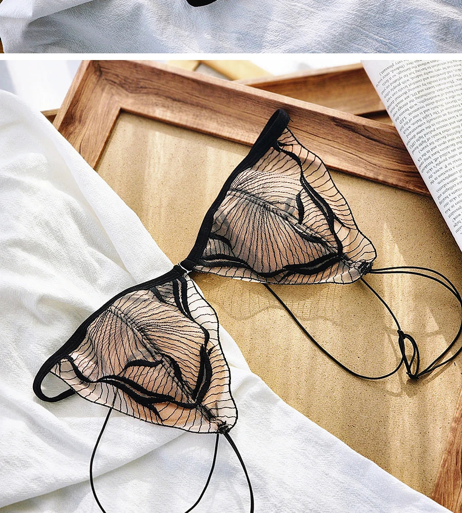 Summer French Front Closure Bralette Set Ultra Thin Breathable Sexy Lace Lingerie Comfy Everyday Wear for Women S-XL MOYISU Bras