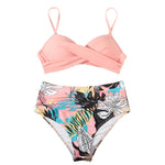 Push Up Bikini Leopard Swimsuit Women Sexy Solid Swimwear Female Floral Bathing Suit Ruched Beachwear XL High Waist Bikini 2026