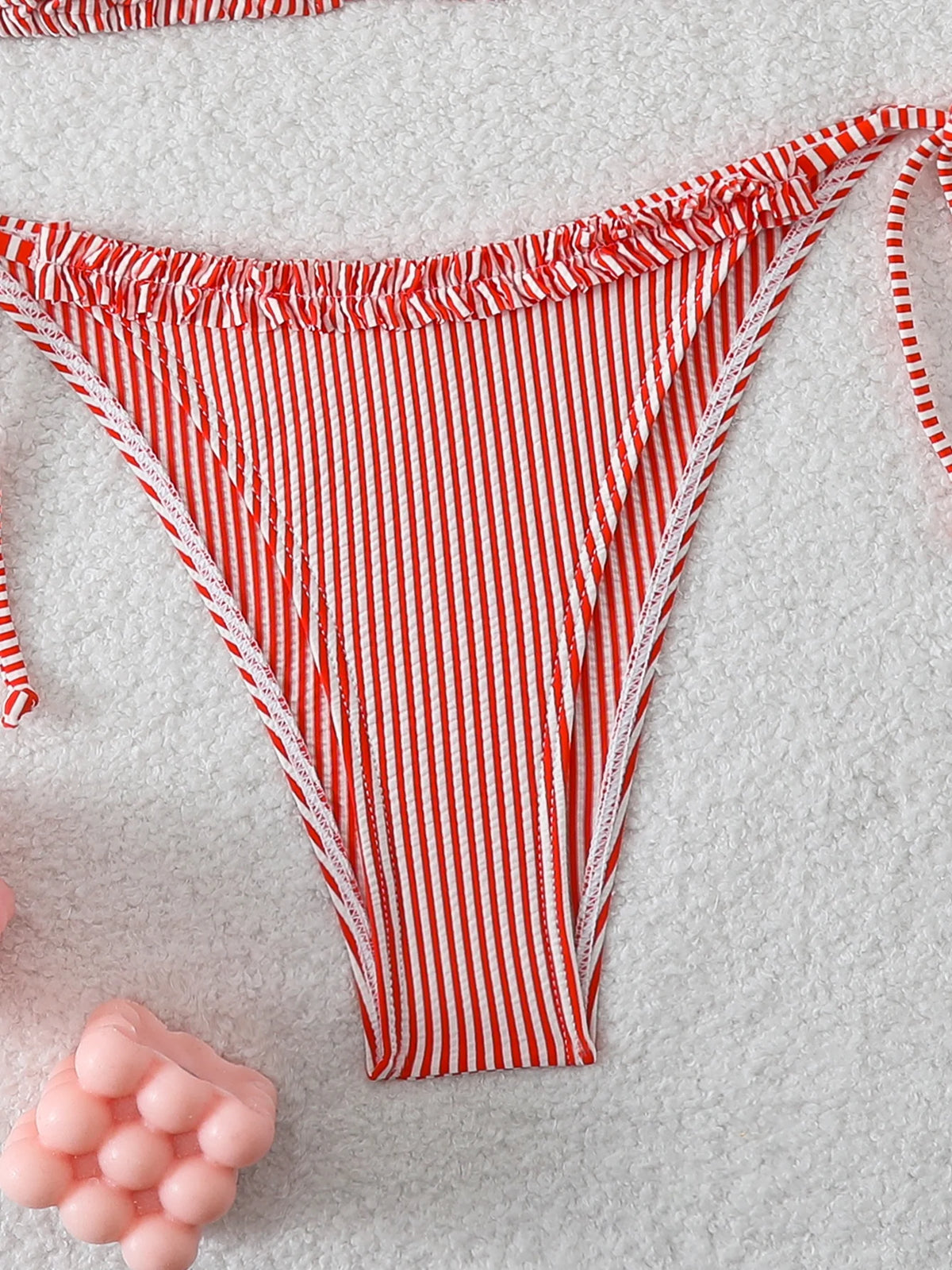 Halter Triangle String Bikinis 2026 Women Sexy Striped Swimsuit RuffleSwimwear Female Bathers Bathing Swimming Swim Suit
