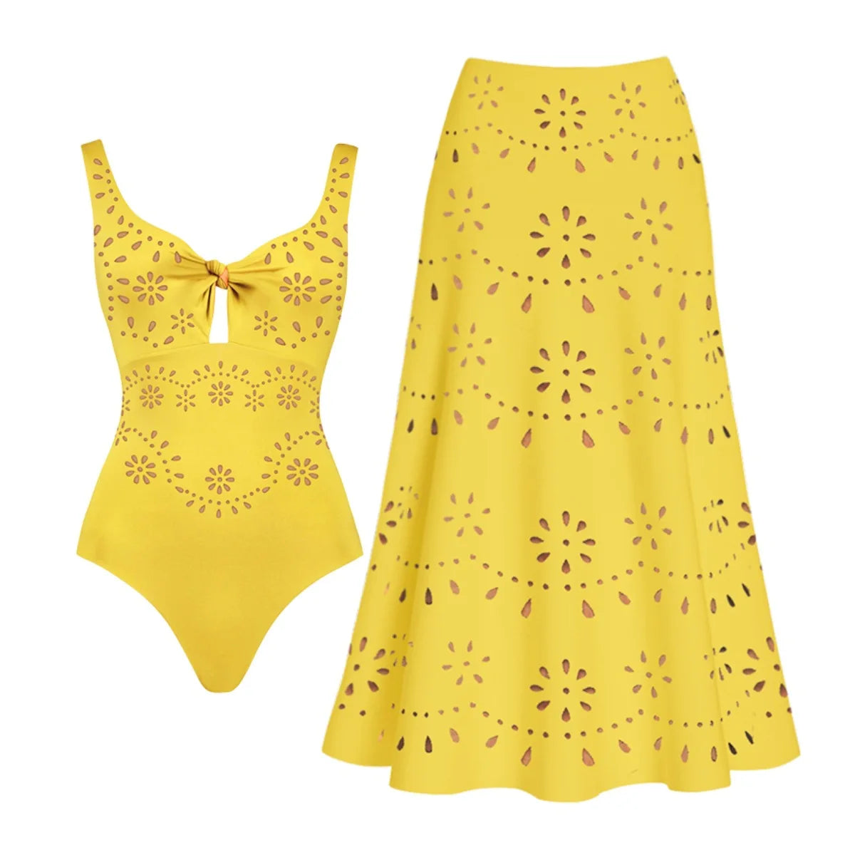 2Pcs Printed Swimsuit Women Sexy Swimwear New Bikini With Long Skirt Female Biquini Push Up Swim Suit Bodysuit Beachwear CoverUp