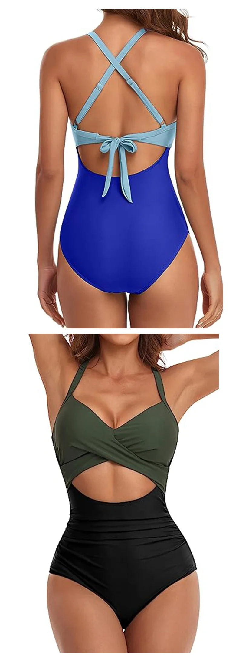 Leopard One Piece Swimsuit 2024 New Halter Push Up Swimwear Women Swimsuit Bathing Suit Beachwear Monokini Female Swimming Suits