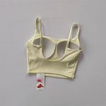 Small Sling Vest Integrated Fixed Gathering Sports Underwear Women's Bra Beauty Back Training Fitness Bra Summer Clothing