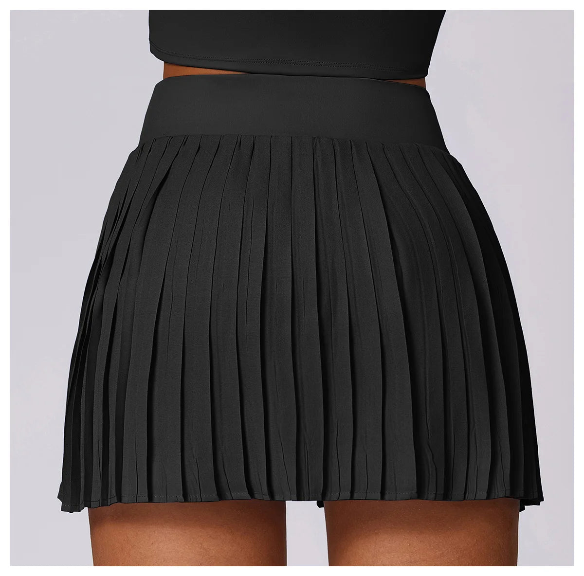 Sports Tennis Short Skirt Women's Summer Pleated Fake Two-piece Quick Drying Skort Fitness High Waist Pocket Yoga Running Skirts