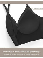 Women Sexy Lingerie Invisible Bra Deep U Plunge Bras Backless Top for Dresses, Transparent Strap Push Up Back Sling Underwear