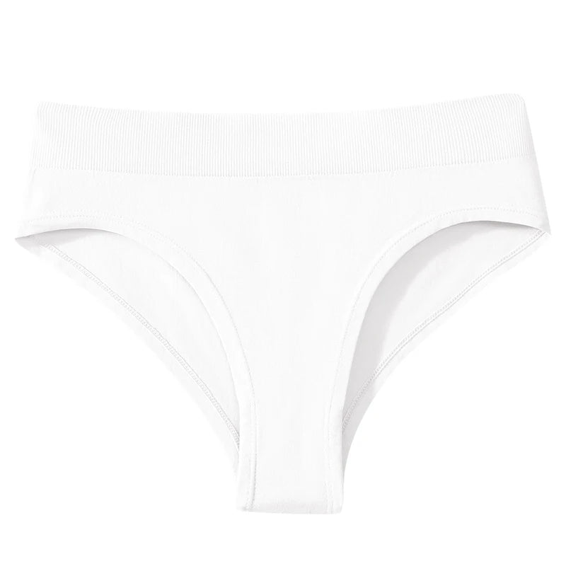 1Pc High Rise Panties Briefs Female Underpants Solid Color Women Seamless Underwear Sexy Lingerie Comfort Sport Intimates S-XXXL