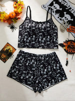 Ladies Sleepwear Set Strap Top And Short Pants Home Clothes Comfortable Soft Material Women's Nightgown Outfit