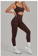 Women's Seamless Yoga Jumpsuits Sports Gym Fitness Backless Sleeveless Hip-lifting Pants One-piece Training Workout Bodysuits
