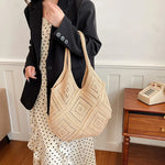 Yarn Hollow Out Large Capacity Shoulder Bags Summer New Ladies Bags Casual Soft Versatile Women's Handbags