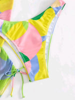 2024 New Swimsuit 3 Pcs Set Thong Bikini with Rompers Womens Jumpsuit Beach Wear Print Swimwear Sexy Bathing Suit Pool Beachwear