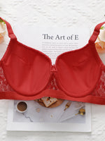 Women Underwire Lace Bra Sexy Push Up Bralette with Matching Panty Everyday Comfort Lingerie solid color brassere size S-XL D176