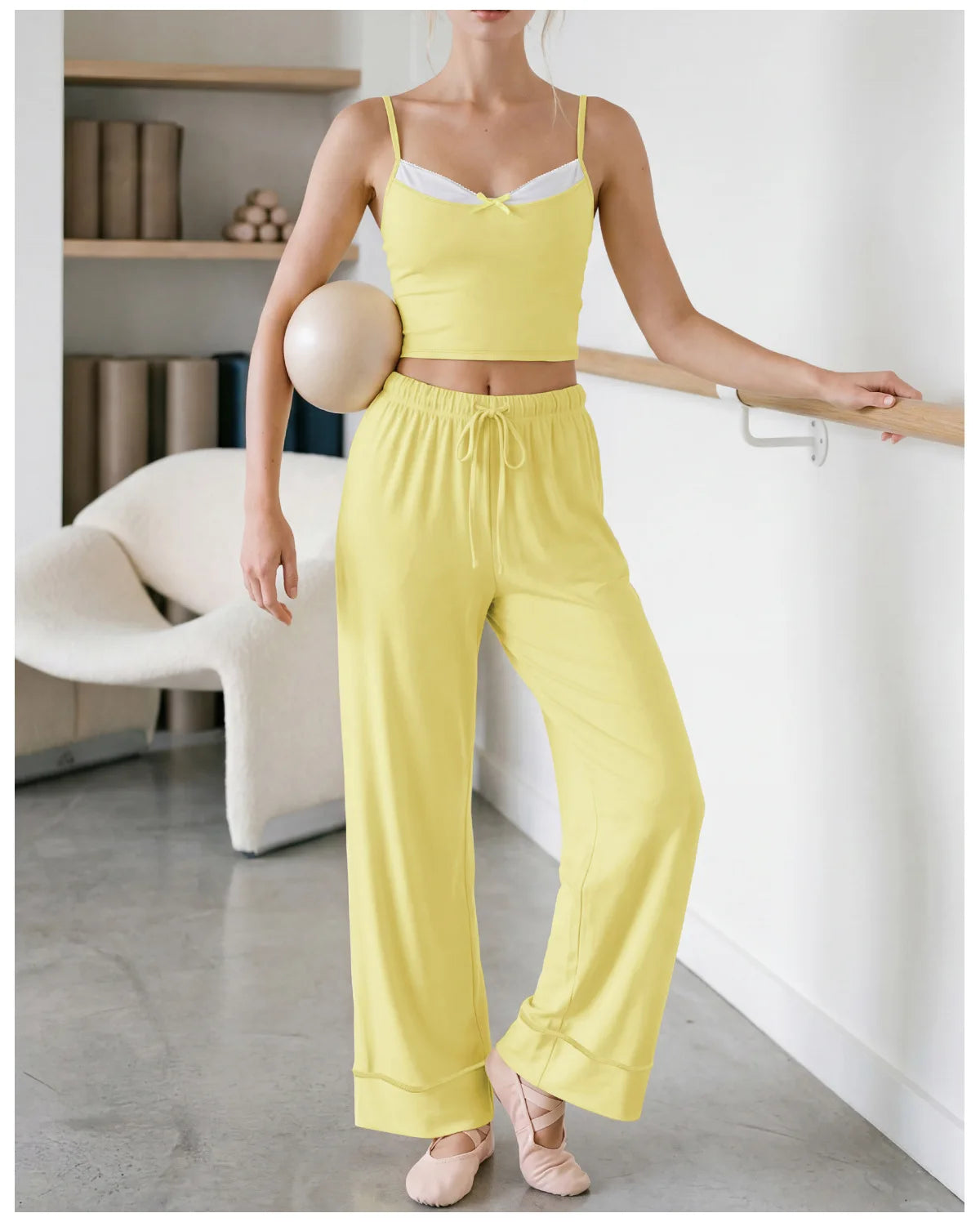 Color-block Fake Two-piece Yoga T Shirts Women Thin Straps Bow Padded Slim Sports Camisole Gym Running Training Fitness Tank Top