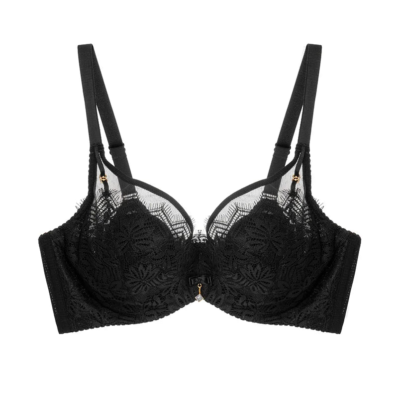 Lace Plus Size Bras Women Elegant Anti Sagging Top Up Unlined Bra Breast Collection Deep Cup Sexy Push Up Lingerie Underwear