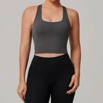 Women's Nude Yoga Vest Slim Fit Beautiful Back Sports Top Running Casual Fitness Tight Top