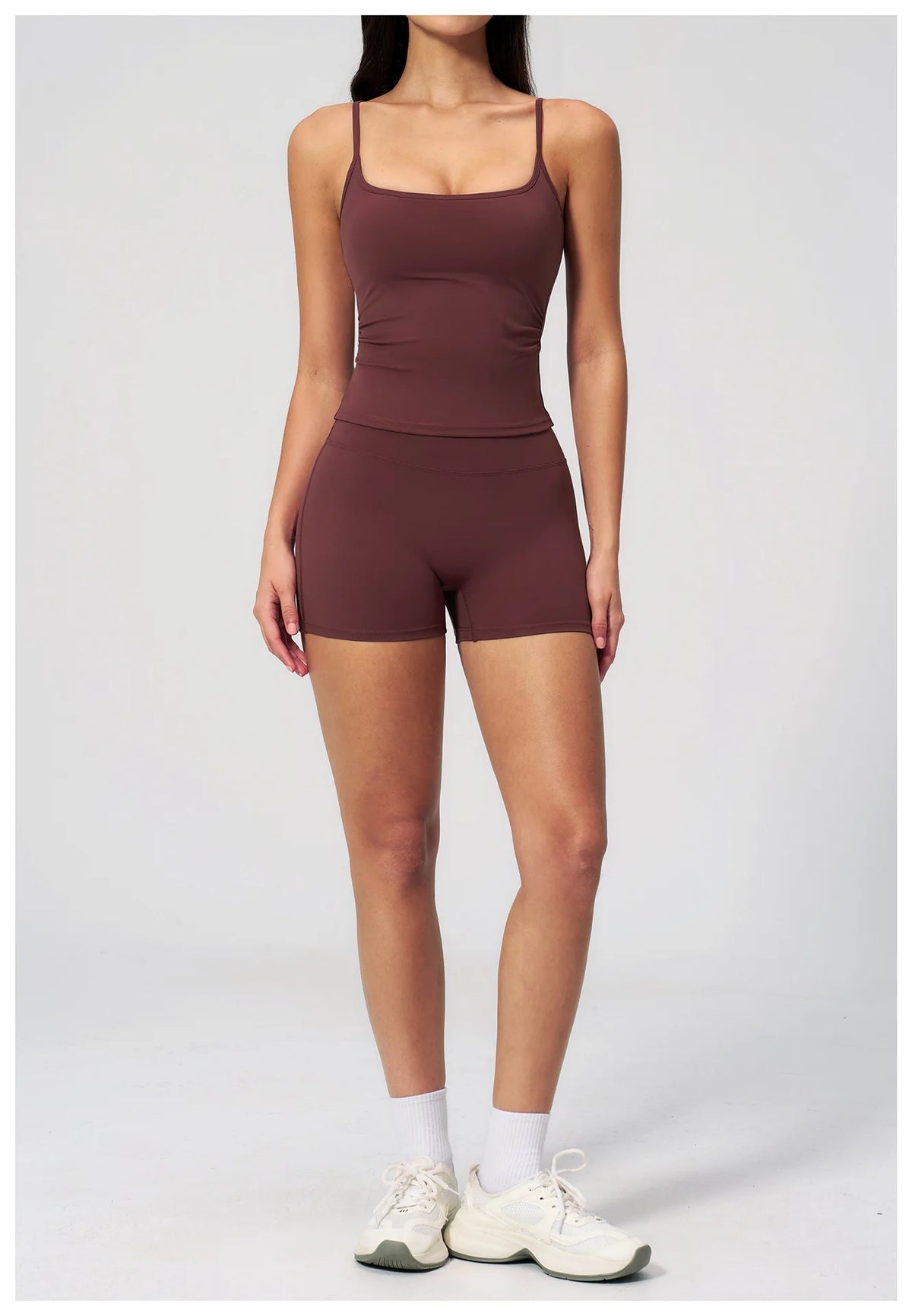 2 Piece Shaved Yoga Sets Women Hip Lifting Shorts Fitness Suit Outdoor Leisure Running Slimming Sports Vest Workout Tracksuit