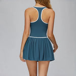 Women's Nude Yoga Clothes Beautiful Back and Slim Fit Two Anti Glare Dresses Outdoor Sports Running and Leisure Fitness Clothes