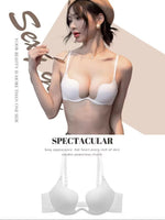 U-Back Push-Up Bra - Backless Deep U Bralette, Non-Slip Thickened Straps Smooth Invisible Design, Large Bust Support for Dresses