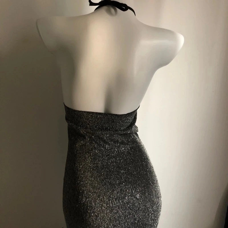 Women's Short Dress Hot Open Crotch Open Bra Design Sexy Temptation Backless Slim Mini Dresses Nightgown