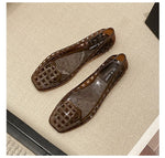 New 2025 Women Fashion Jelly Shoes Summer Cut-out Flat Sandals, Soft PVC Casual Square Toe Girls Daily Walking Sandalias