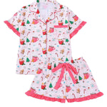 Women's Sleepwear Summer Dopamine Style Pajama Set Loungewear Ladies Pajamas Comfortable Casual Lapel Pajamas Shorts Set