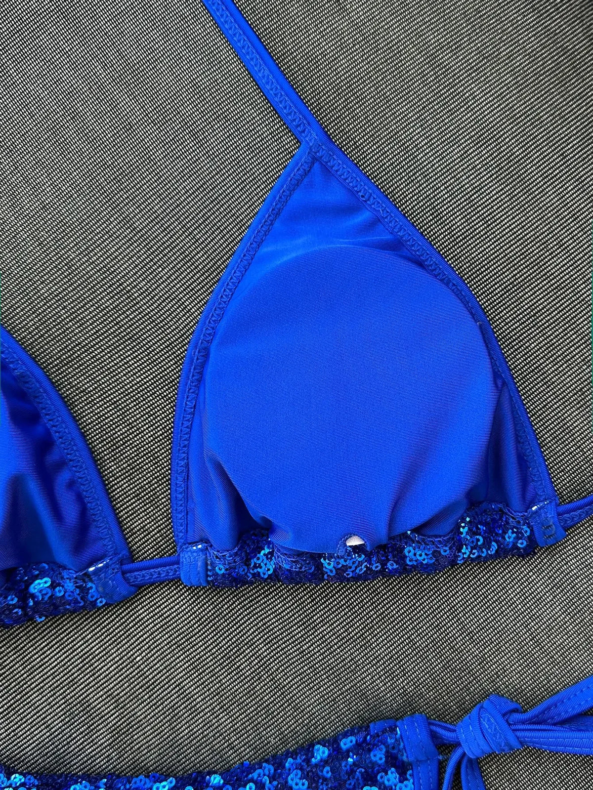 Shiny Sequin Blue Bikini Set 2026 Women Sexy Halter Push Up Bra Bandage Thong Swimsuit Beach Bathing Suit Hoiday Micro Swimwear