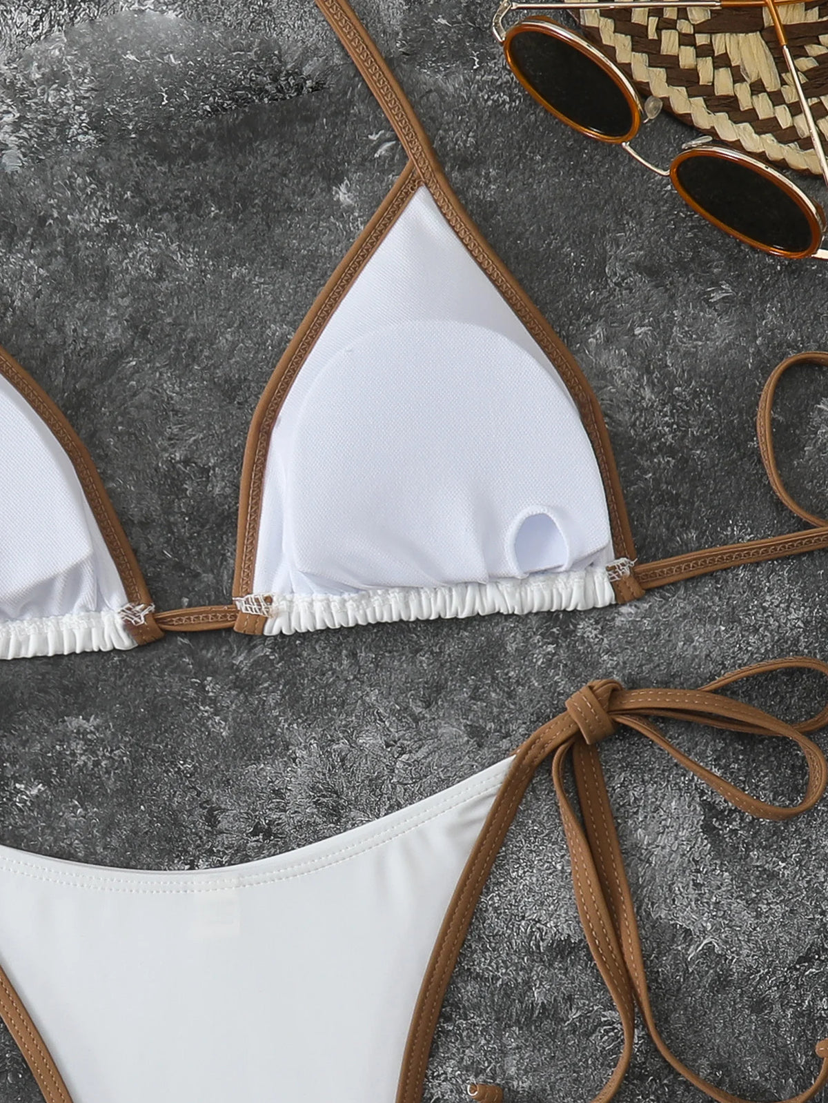 Halter Triangle String Thong Bikinis 2026 Women Sexy Swimsuit Solid Brazilian Swimwear Female Bathers Bathing Swimming Swim Suit