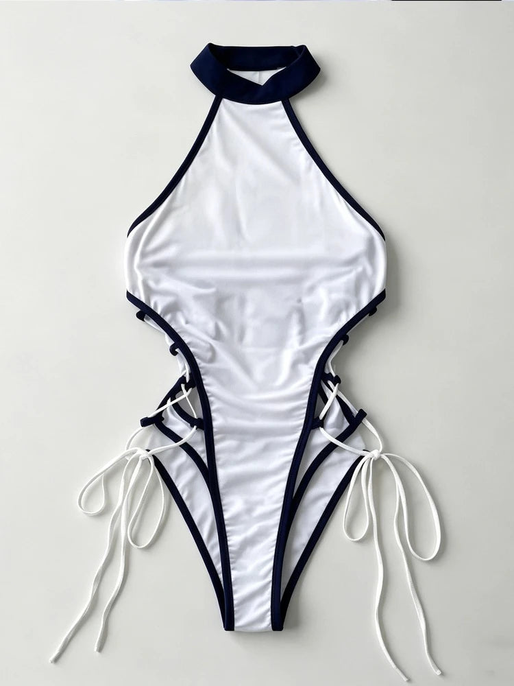 Women Sailor Collar Two-Piece Set Navy White Bow Decor Chiffon Fabric Casual Homewear Cosplay Costumes Daily Party Themed Event