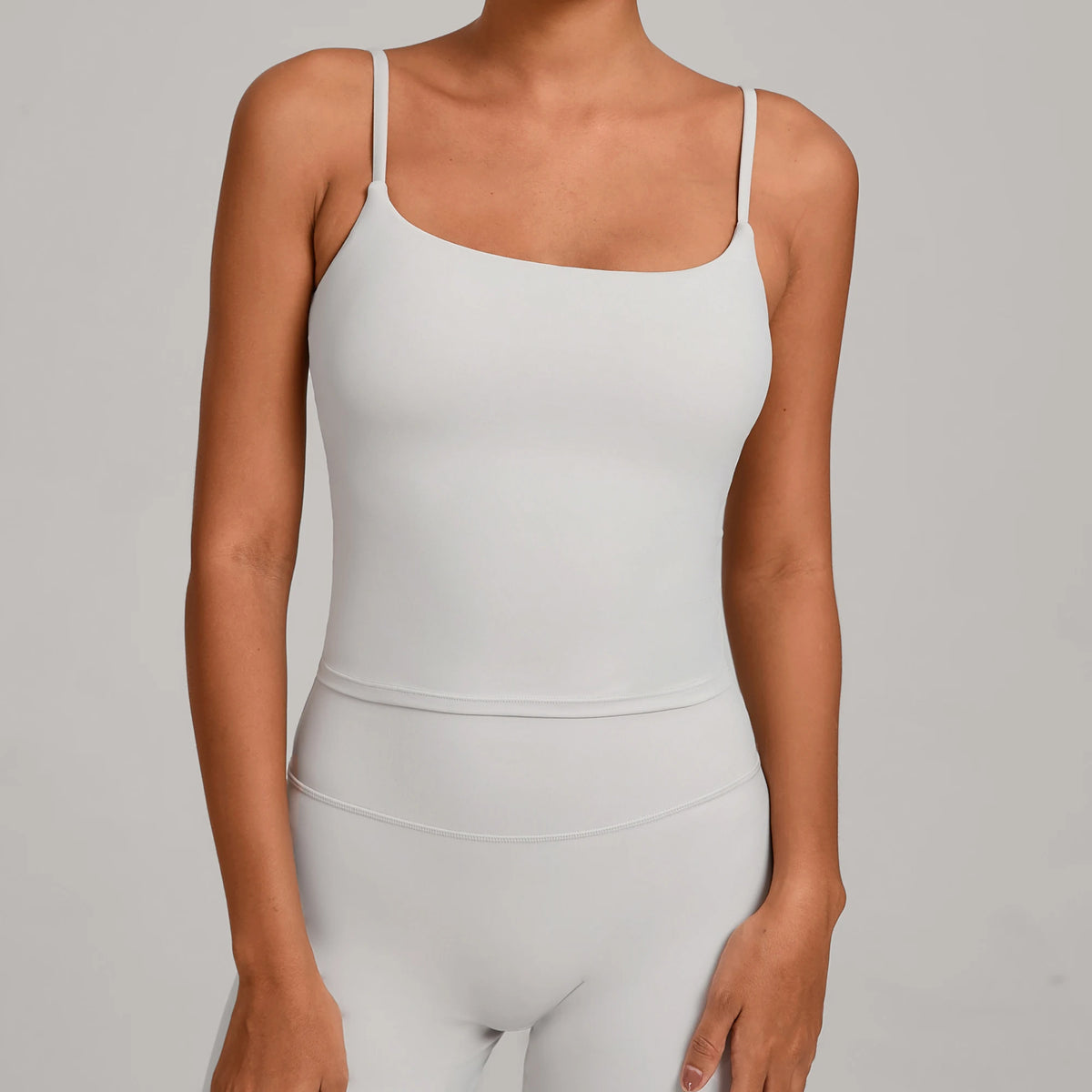 GYM Tank Top With Built In Bra women's Yoga clothing running Square Neck fitness vest beautiful back sports Workout