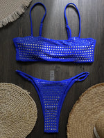 2026 Shiny Sequins Bandeau Bikini Women Swimwear Female Swimsuit Two-pieces Bikini Set Bather Bathing Suit Swim Lady Beachwear