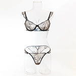 Summer Beachwear Lingerie Large Bust Minimizer Light Support Gathering Wirefree Anti-Sagging Comfort Bra Set AU MOYISU Panty F