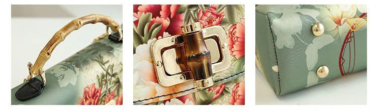 Vintage Bamboo Top Handle Bag Classic Mother Chic Lady Bags Women Shoulder Crossbody Bag Chain Bags Women's Handbags Purses