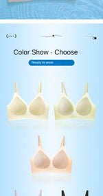 Ultra-thin Ice Silk Seamless Underwear Women's Small Breast Gathering Wireless Breast-Reducing Cooling Beautiful Back Bra