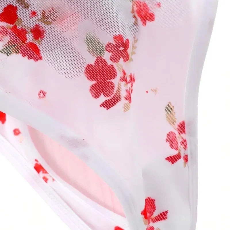 5pcs/Set Print Design Sexy Women thongs Fashion New Panties Underwear Breathable Comfortable Lady G-string Elegant Sexy Lingerie
