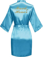 Women Bridal Robe For Bride And Bridesmaid Getting Ready Wedding Party Bathrobe