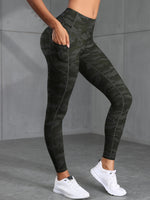 Camouflage Leggings With Pockets for Women Tummy Control High Waisted Workout Yoga Pants Fitness Tights Casual Wear