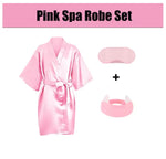 1Set Kids Silk Satin Robe Spa Party Robes for Girl Kimono Bathrobe DIY Spa Birthday Squad Robes Slumber Robe Party Favors