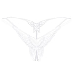 Double-Layer Thin Strap Sexy Thong Butterfly Embroidery Low Waist Sexy Bikini Pure Lace Sequins T-Shaped Panties Sexy G-strings