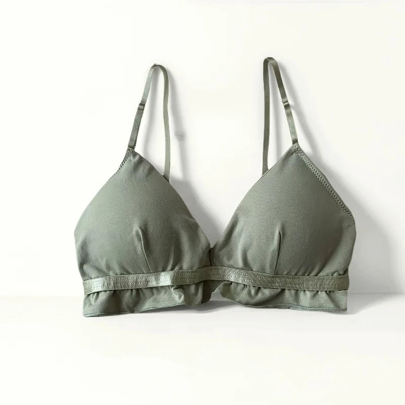 Non-wire Bras for Women Seamless Bra Top Sexy Lingerie Female Soft Brassiere Solid Color Back Closure Underwear