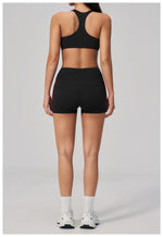 Quick Drying Shaved Tight Yoga Suit for Women Color Contrast Slim Sports Bra High Waist Shorts Running Fitness Suits Tracksuit