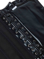 New European and American leather breasted glossy leather court corset waist corset