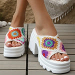 Women's Platform Wedge Sandals Women's Summer Sandals Slippers Outdoor Indoor Beach Shoes