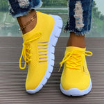 Spring Autumn Solid Breathable Mesh Flat Shoes Women Plus Size Non Slip Sock Sneakers Woman Comfortable Soft Sole Sport Shoes